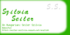 szilvia seiler business card